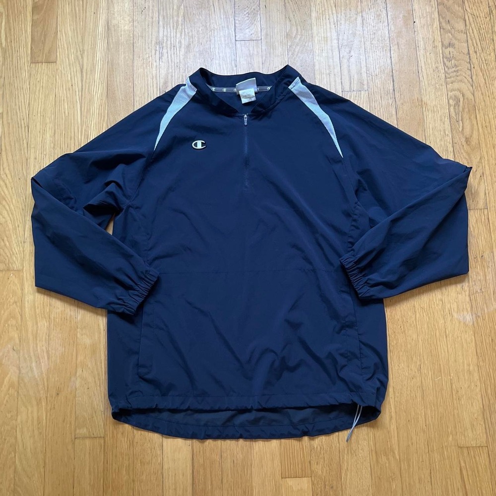 Navy Champion windbreaker jacket